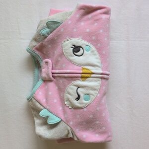 carter's owl fleece footless zipper sleeper pajamas 18 months baby girl